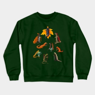 Salamanders and Newts in a Medieval Forest Kingdom Crewneck Sweatshirt